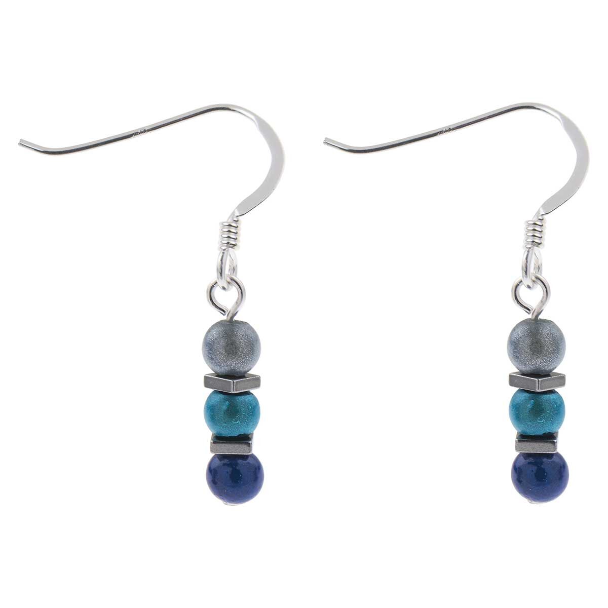 Carrie Elspeth Blues Miracle & Haematite Earrings - More Than Just a Gift | Narborough Hall