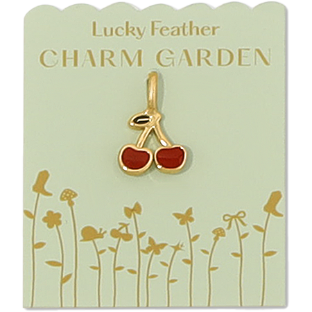 Lucky Feather - Charm Garden - Cherry Charm - Gold