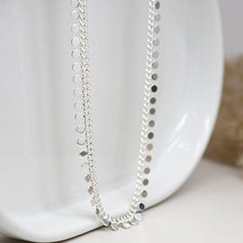 POM Silver Plated Tiny Discs Necklace