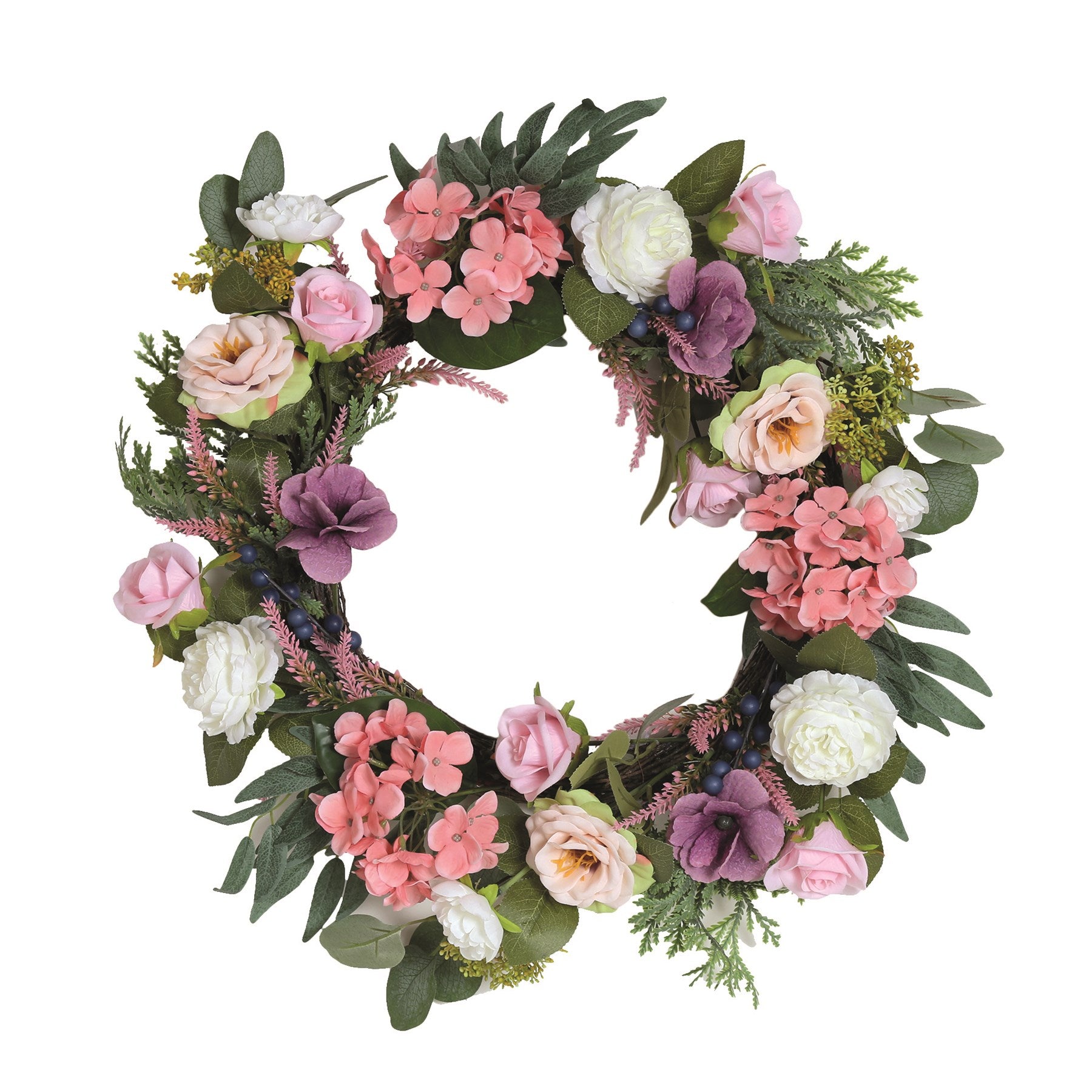 Mixed Floral Wreath Pink Peony, Hydrangea and Rose | More Than Just A Gift