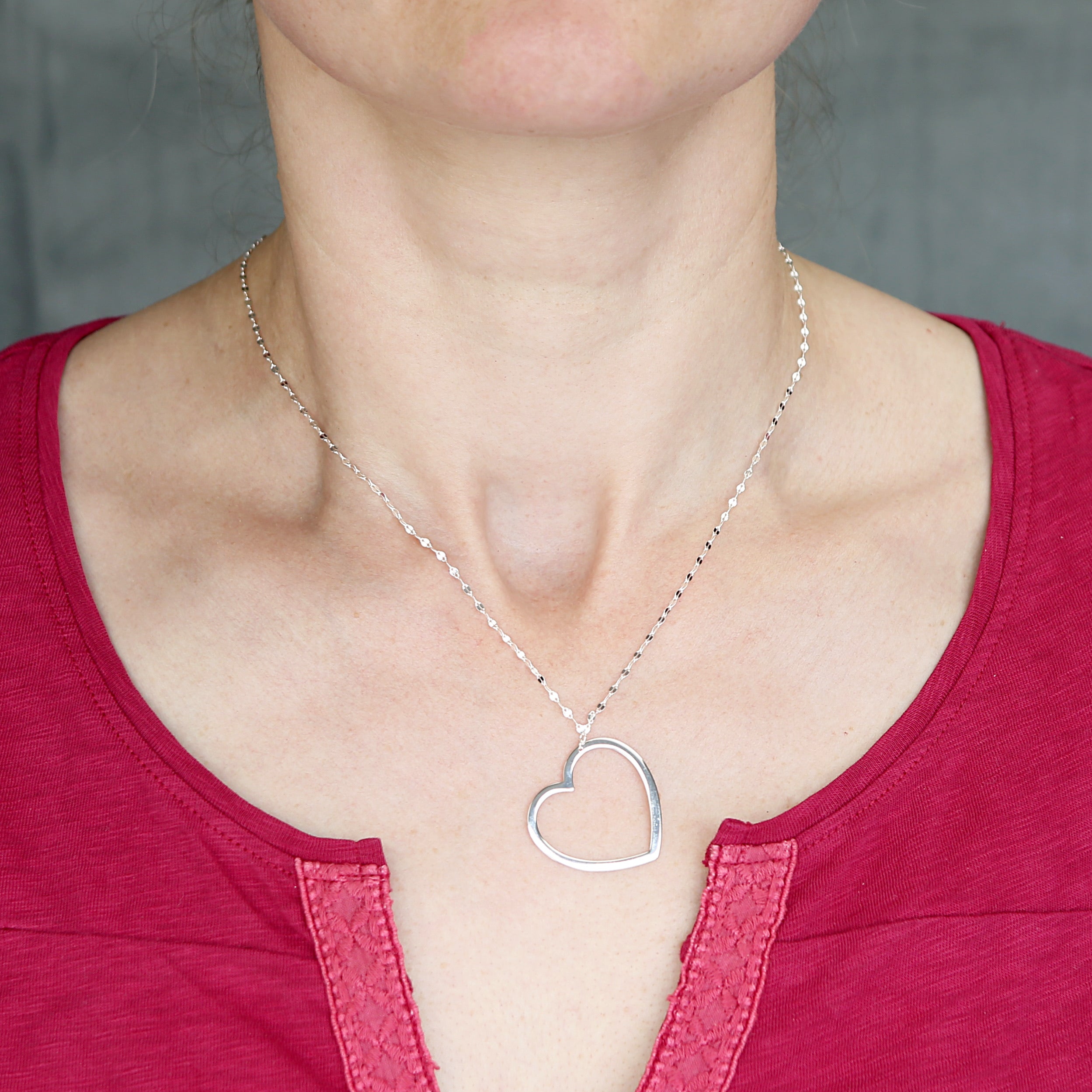 Sterling Silver Heart Necklace