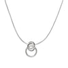 Unique and Co Sterling Silver Linked Circles Pendant Necklace