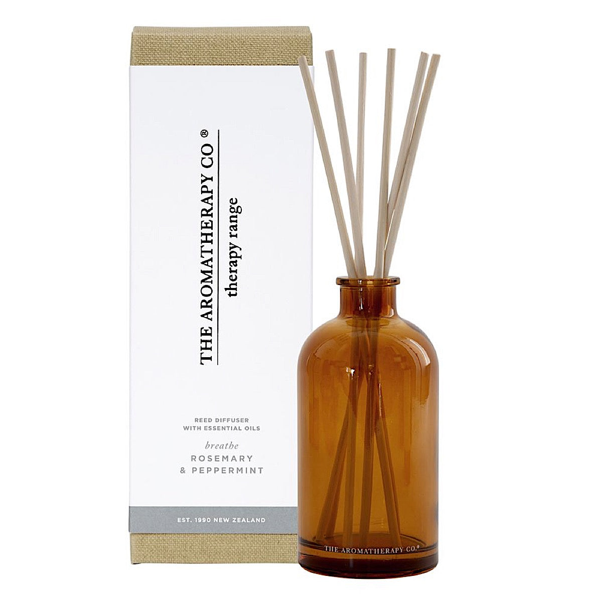 The Aromatherapy Co Therapy Range Breathe Rosemary & Peppermint Reed Diffuser at More Than Just A Gift