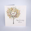 Happy Anniversary with Love Embellished Tree Card