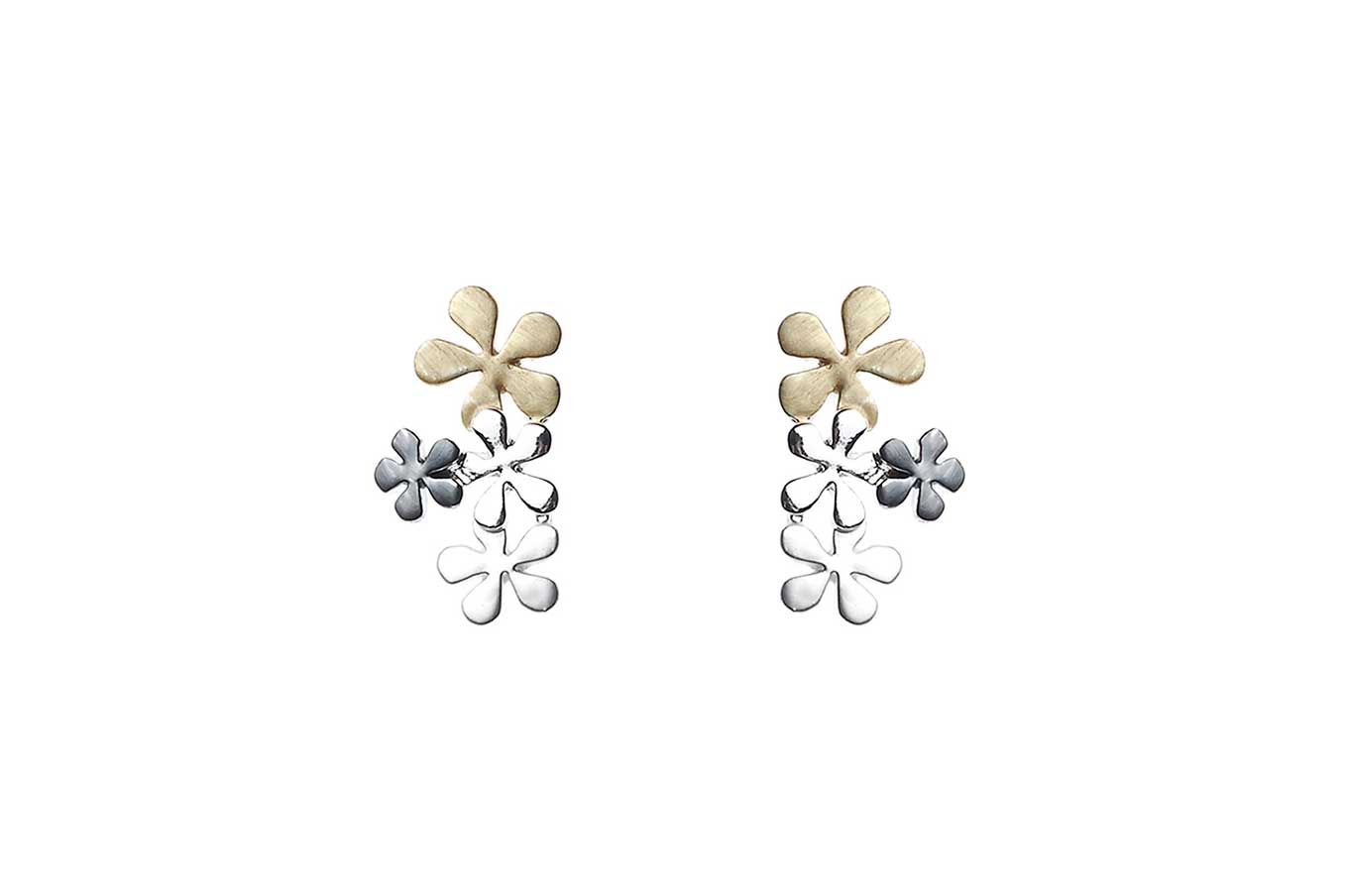 More Than Just A Gift |3 Tone Flower Earring