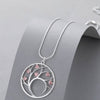 Tree and hearts silver necklace