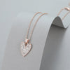 Crystal Rose Gold Heart Necklace