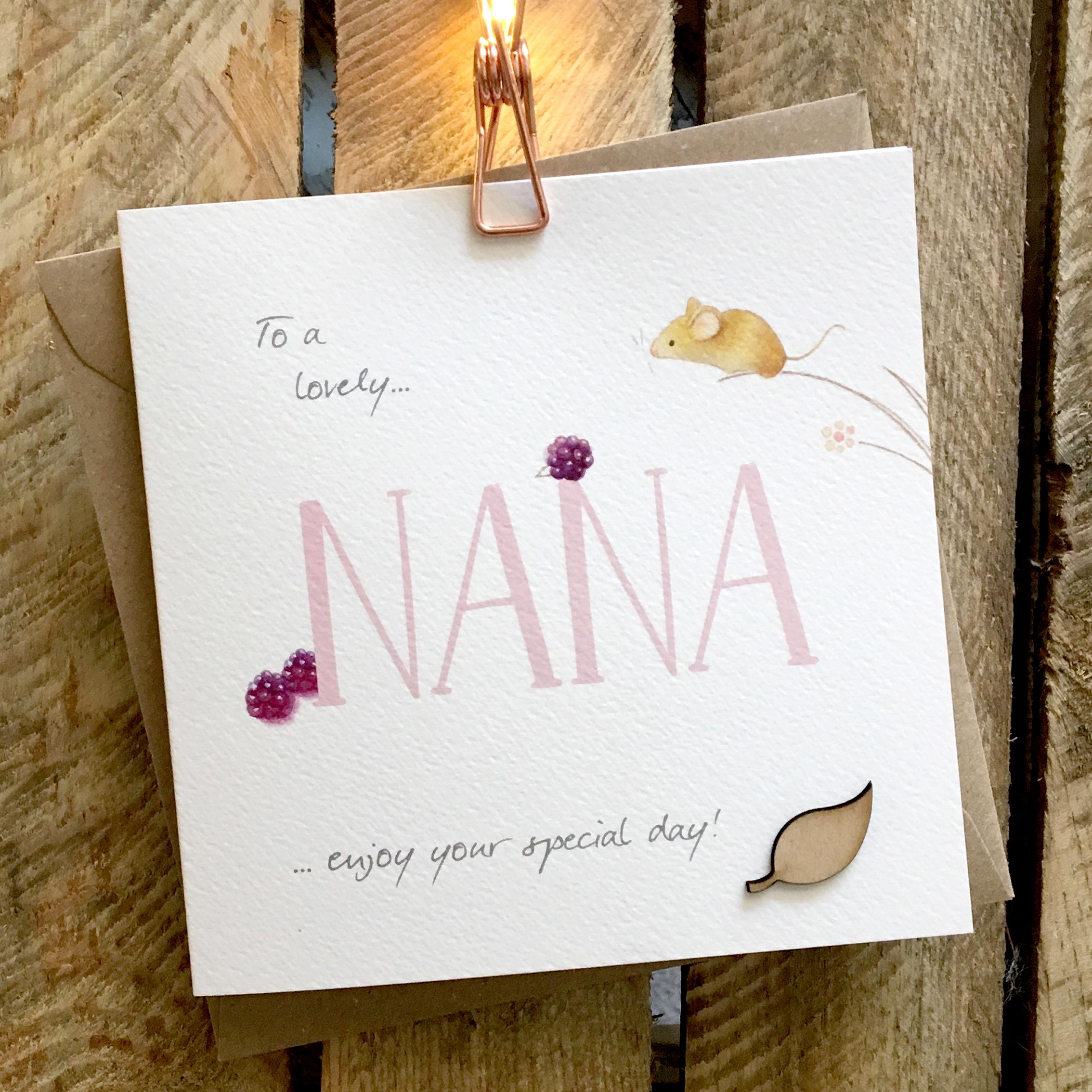 Ginger Betty Lovely Nana Enjoy Your Special Day Card