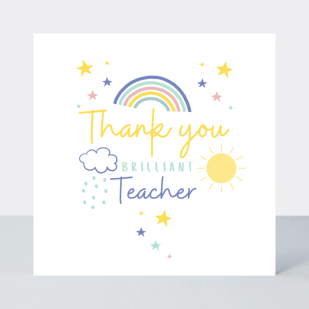 Rainbows Thank You Teacher Card