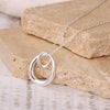 Sterling Silver Double Oval Necklace