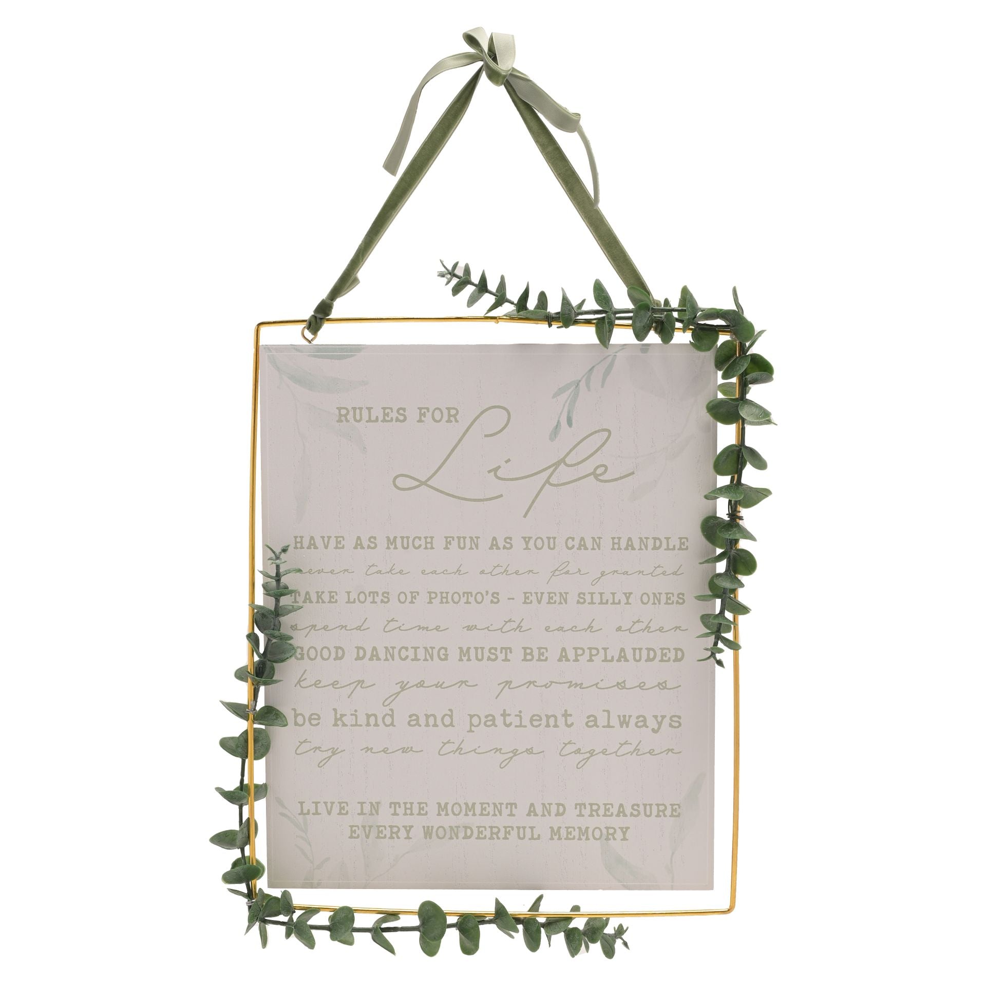 Love Story 'Rules For Life' Plaque